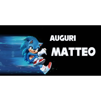 Striscione Banner Sonic Personalizzabile