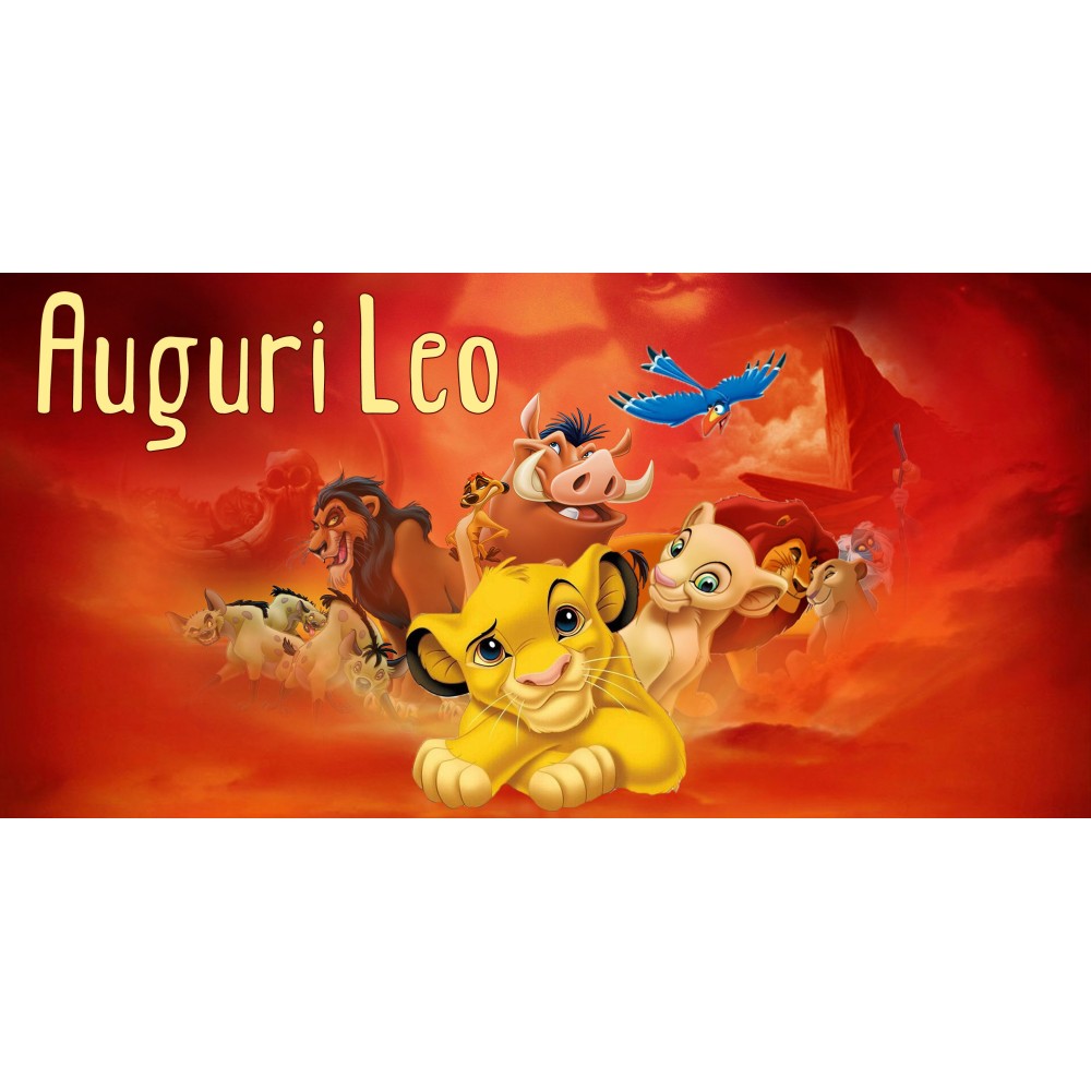 Striscione Banner Re Leone personalizzabile