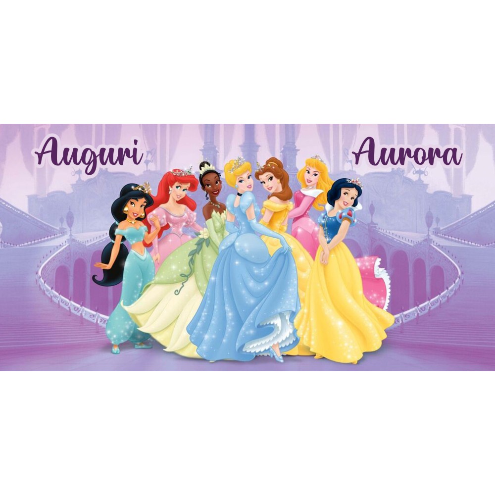 Striscione Banner Principesse Disney personalizzabile