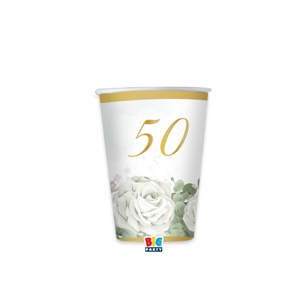 Kit per 12 persone 50 anni nozze d'oro eucalipto