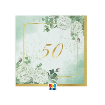 Kit per 12 persone 50 anni nozze d'oro eucalipto