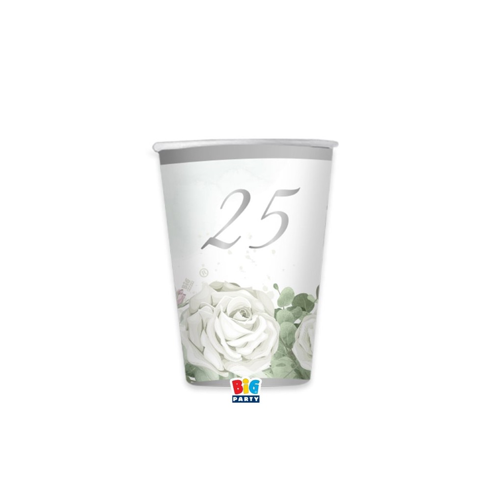 Kit per 12 persone 25 anni nozze d'oro eucalipto