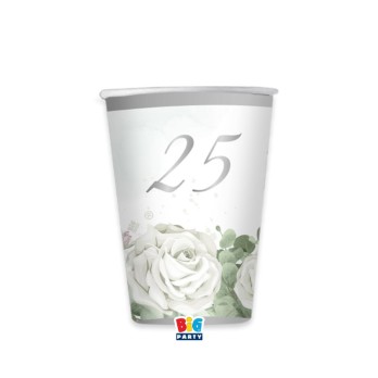 Kit per 12 persone 25 anni nozze d'oro eucalipto