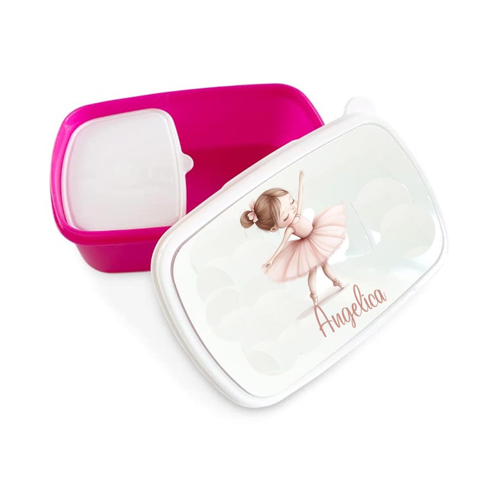 Portamerenda Ballerina doppio scomparto personalizzato con nome