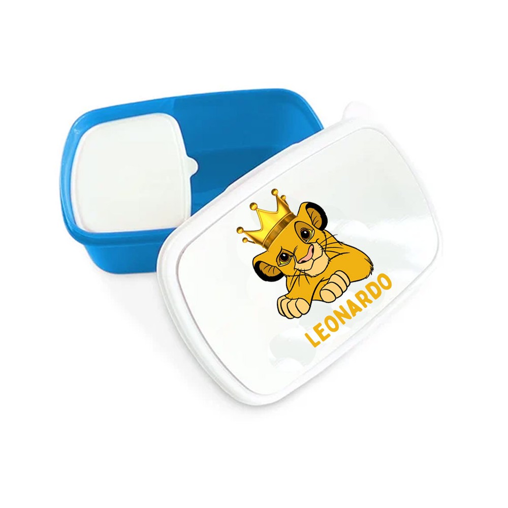 Portamerenda Simba Re Leone doppio scomparto personalizzato