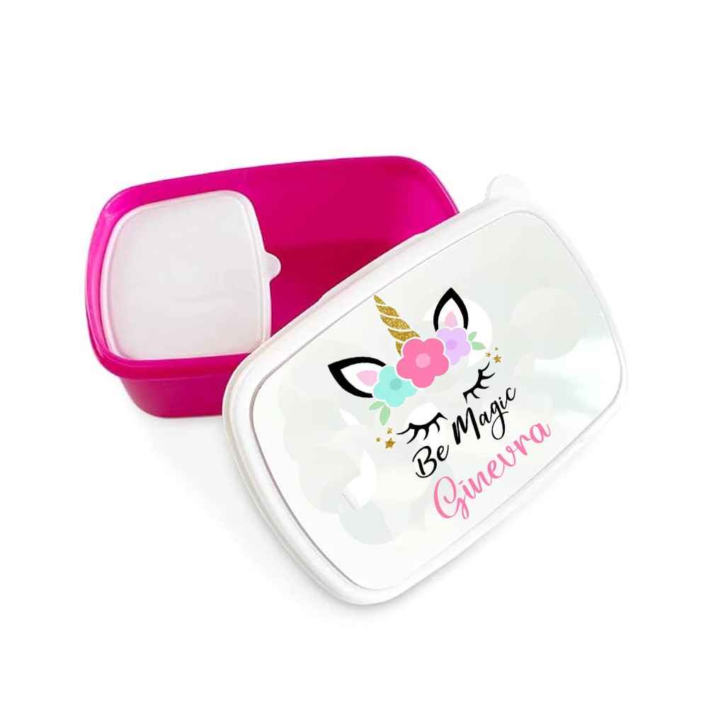 Portamerenda Unicorno magic doppio scomparto personalizzato