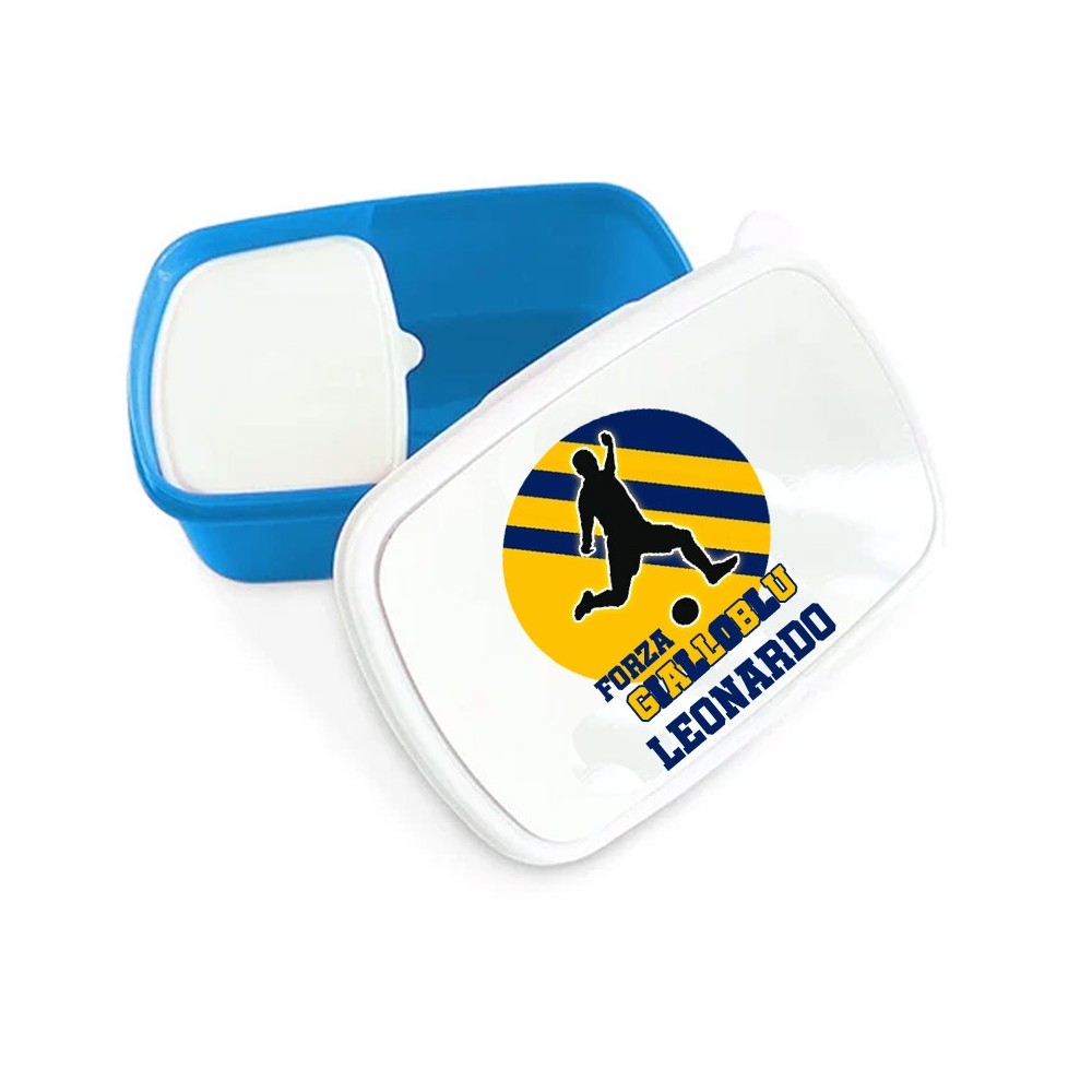 Portamerenda Gialloblu Parma doppio scomparto personalizzato