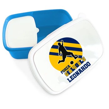 Portamerenda Gialloblu Parma doppio scomparto personalizzato