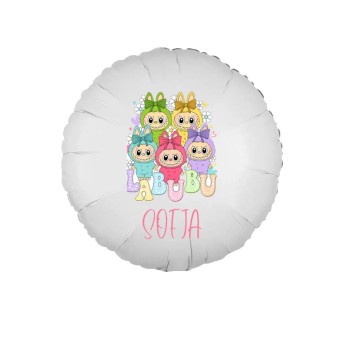 Centrotavola palloncini Labubu personalizzabile fai da te