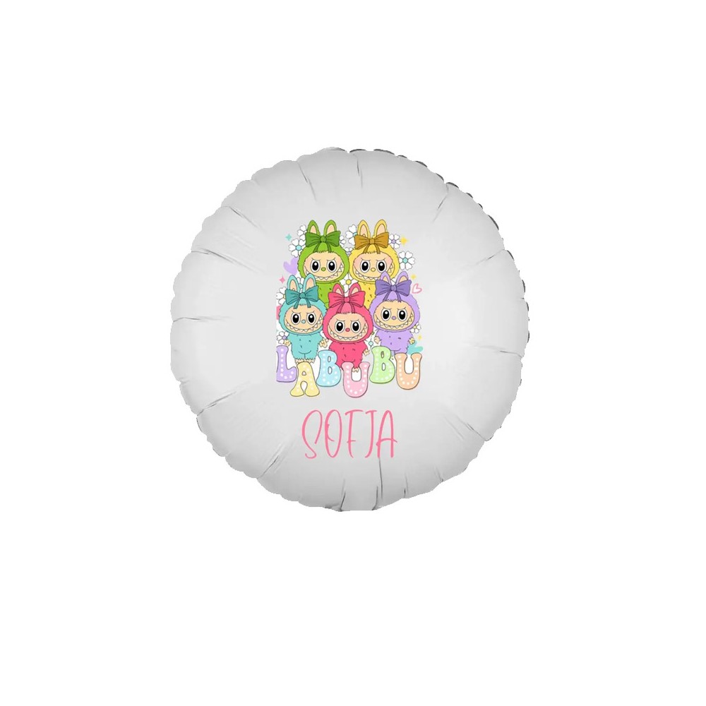 Bouquet palloncini n.9 Labubu personalizzabile fai da te