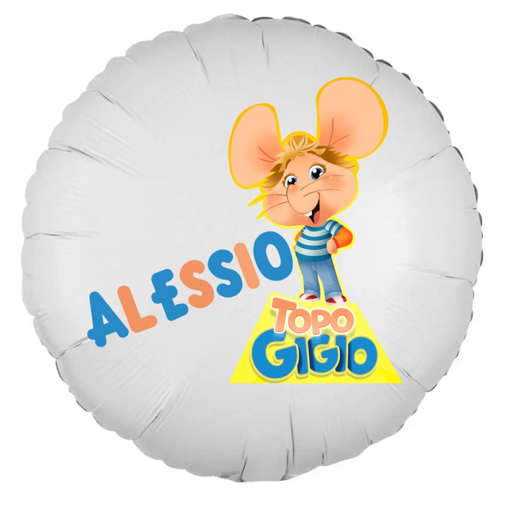 Palloncino foil personalizzabile Topo Gigio