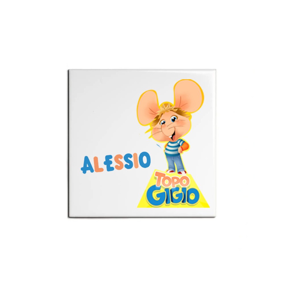 Mattonella magnete Topo Gigio Personalizzabile 10 pz