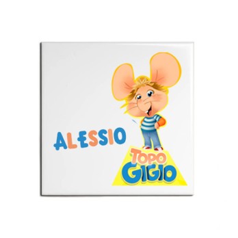 Mattonella magnete Topo Gigio Personalizzabile 10 pz