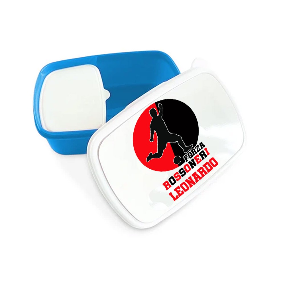 Pallone FORZA Rossonero Milan n.5 + Sacca e portamerenda personalizzabili