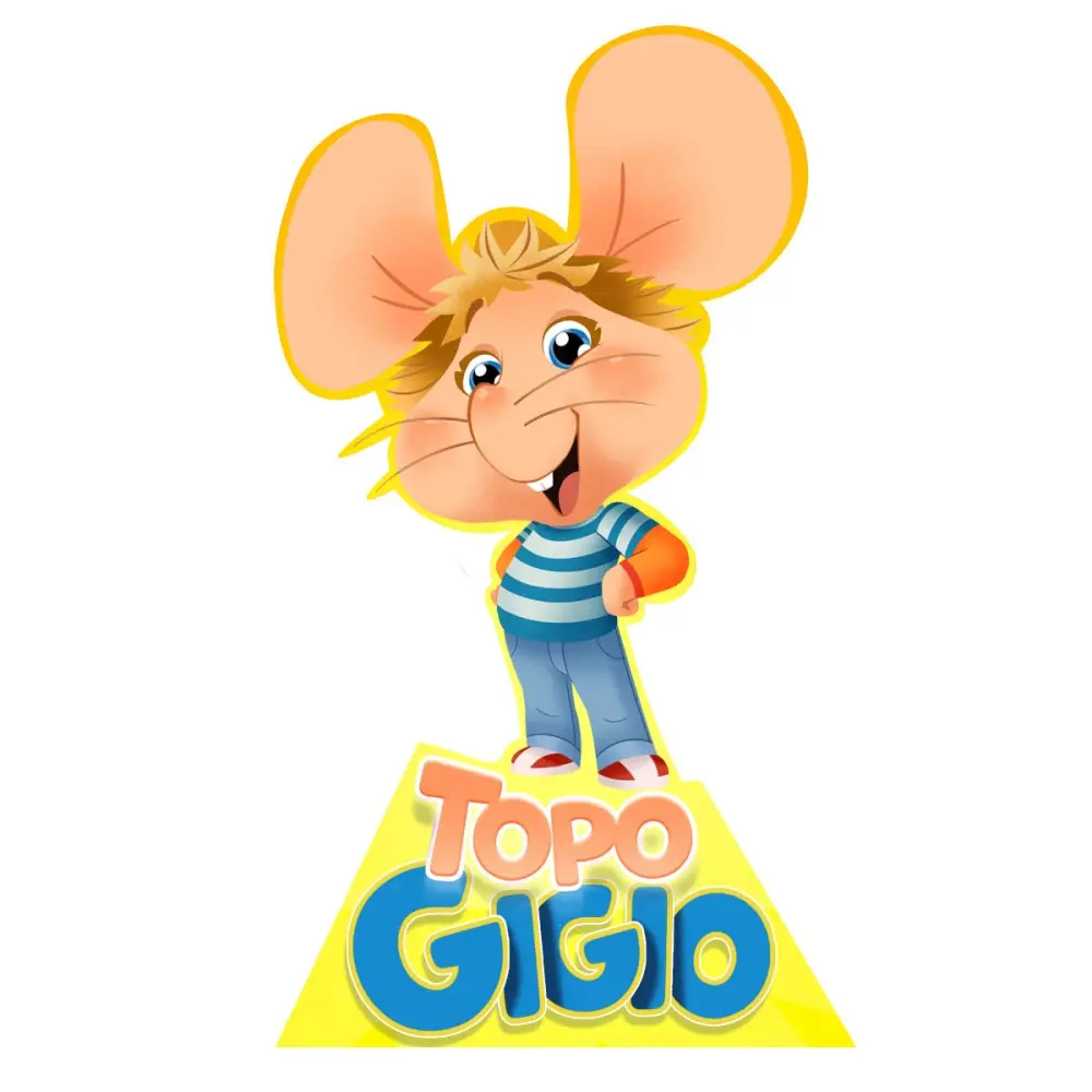 Sagoma decorativa in legno Topo Gigio - 85 cm