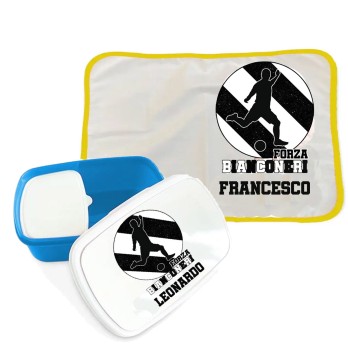 Portamerenda Bianconero Juventus + tovaglietta personalizzati