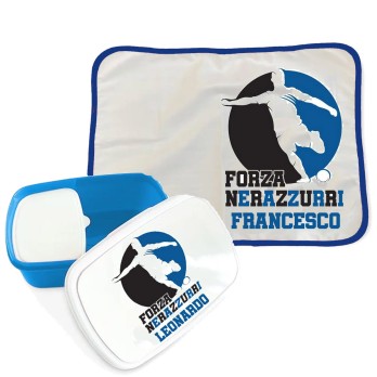 Portamerenda Nerazzurri Inter + tovaglietta personalizzati