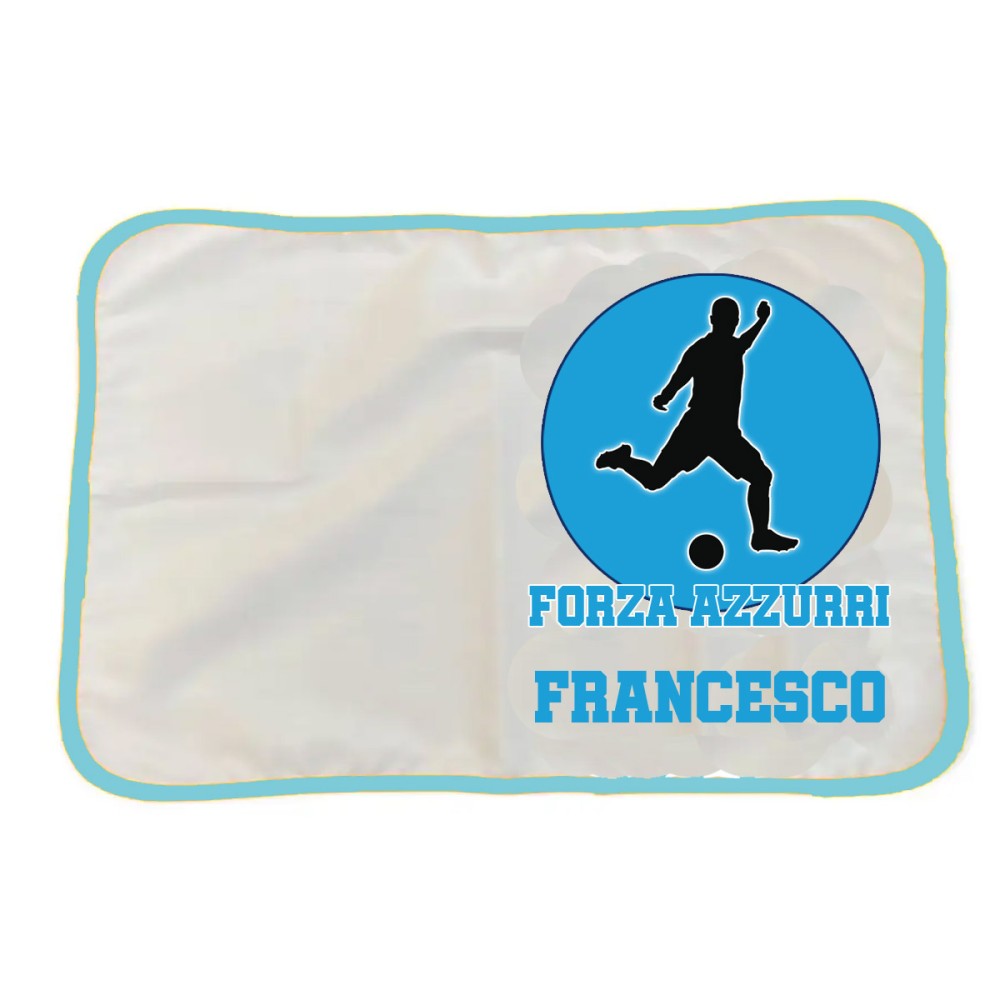 Portamerenda Azzurri Napoli + tovaglietta personalizzati