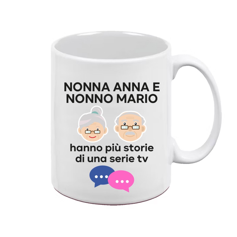 Tazza personalizzabile festa dei nonni Storie