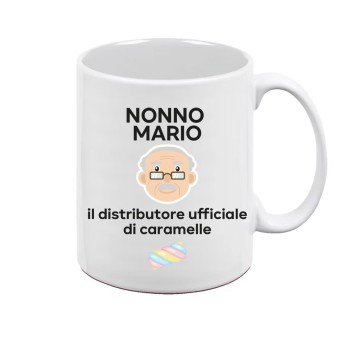 Tazza personalizzabile festa dei nonni "Caramelle"