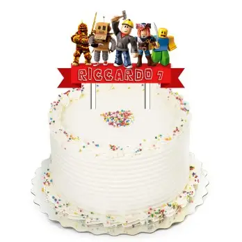 Cake Topper in Plexiglass Roblox personalizzabile