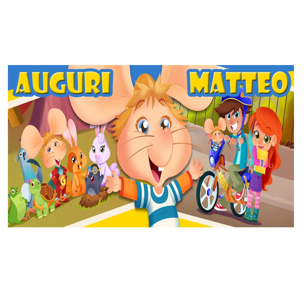 Striscione Banner Topo Gigio personalizzabile