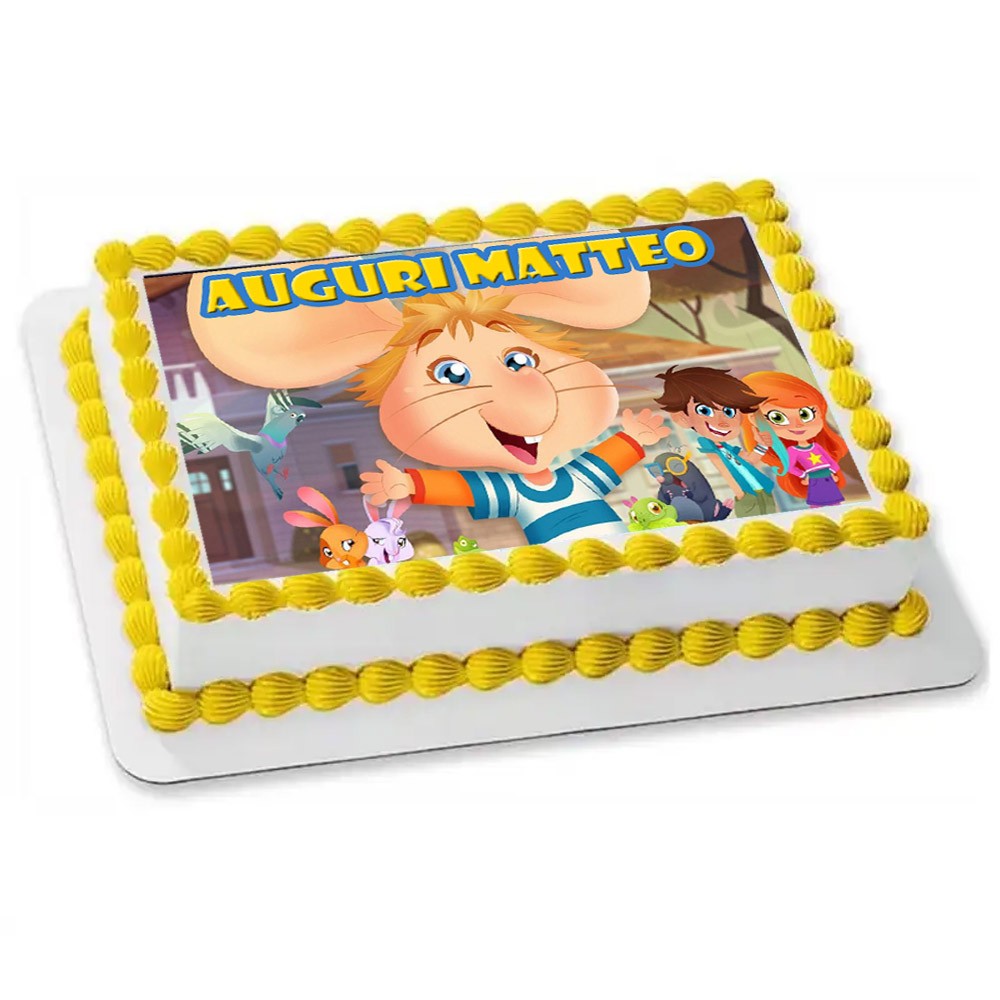 Cialda rettangolare Topo Gigio personalizzabile