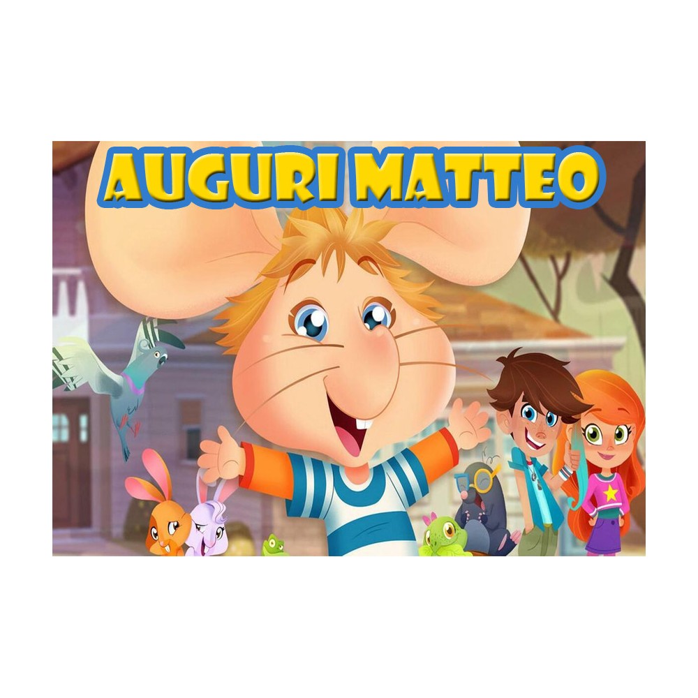 Cialda rettangolare Topo Gigio personalizzabile