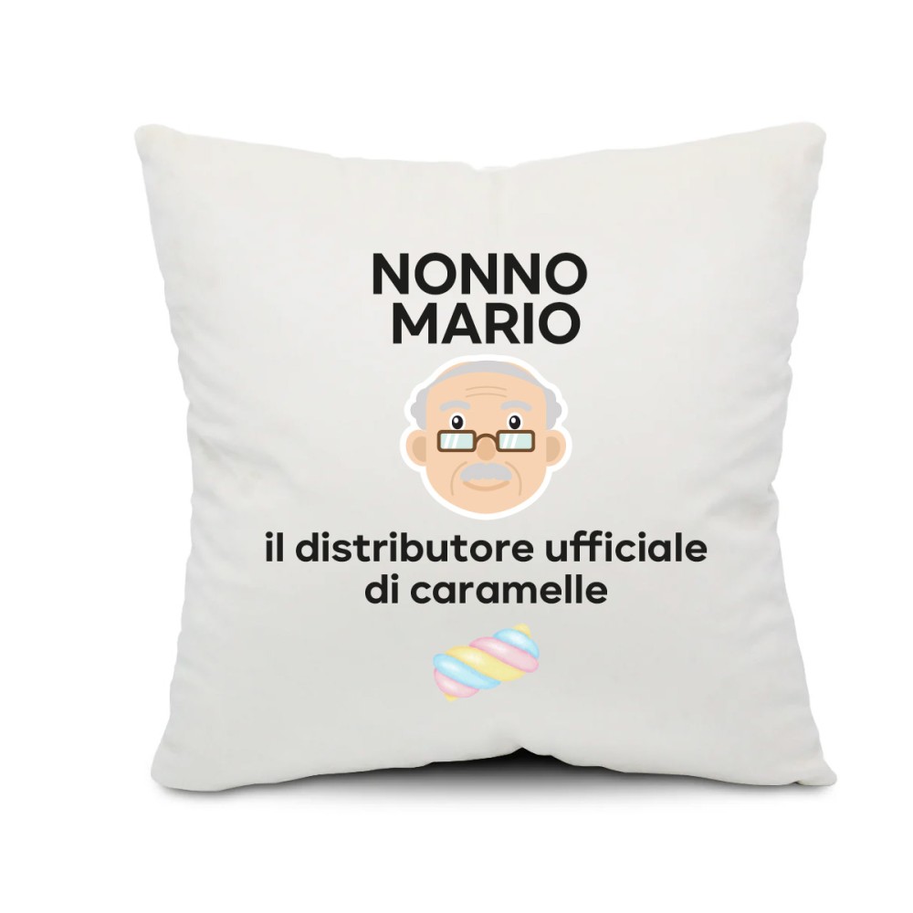 Cuscino personalizzabile regalo per il nonno " caramelle" - 1 pz