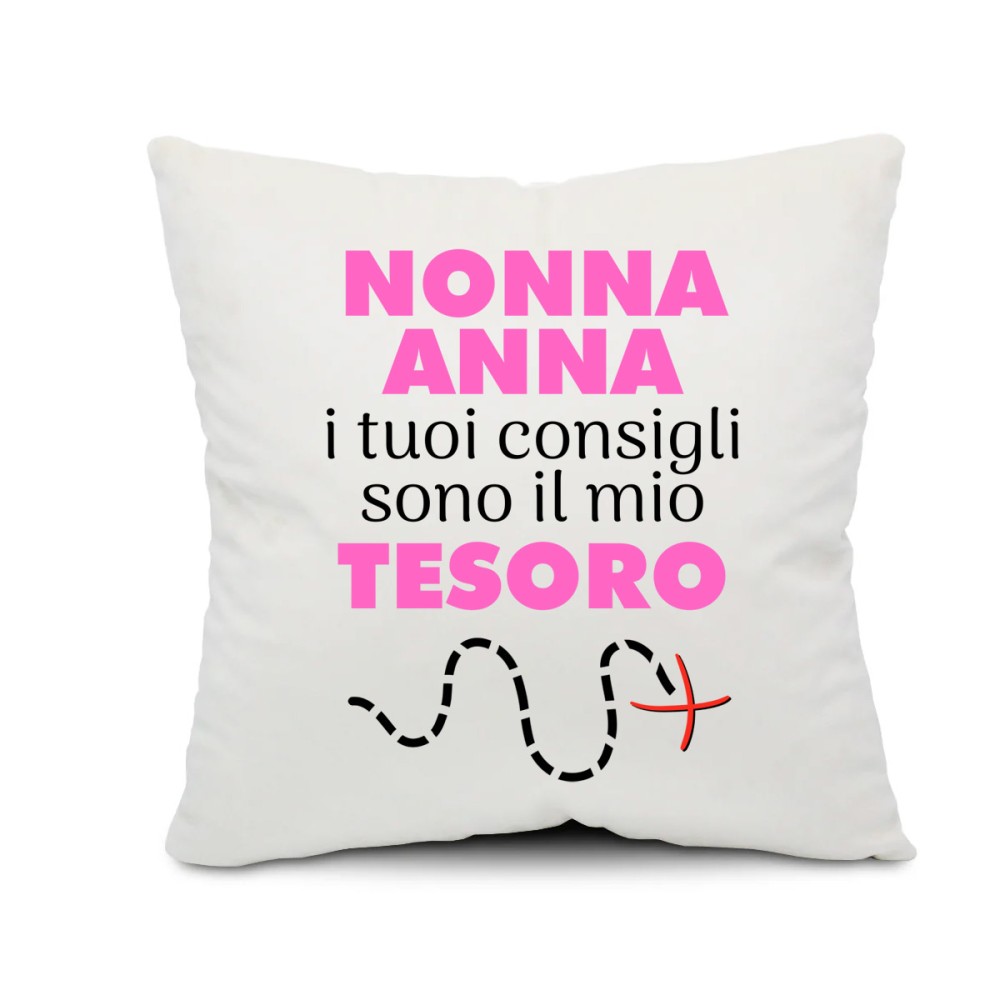 Cuscino per la nonna personalizzabile " Tesoro" - 1 pz