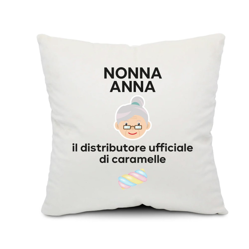 Cuscino personalizzabile regalo per la nonna " caramelle" - 1 pz