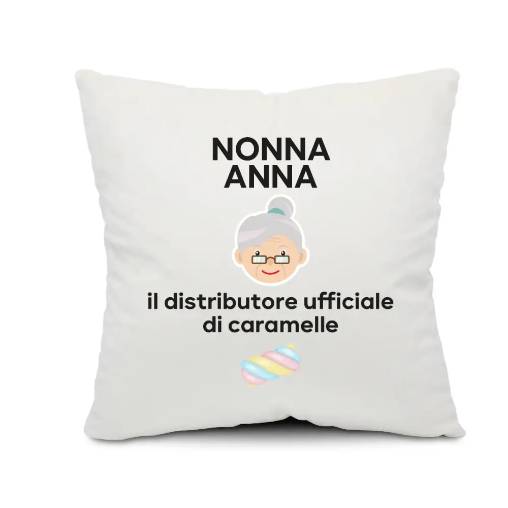 Cuscino personalizzabile regalo per la nonna " caramelle" - 1 pz