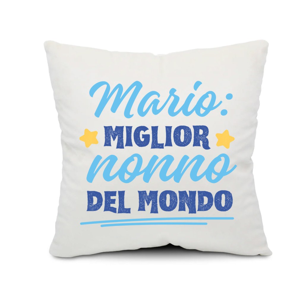 Cuscino personalizzabile Miglior Nonno del Mondo - 1 pz