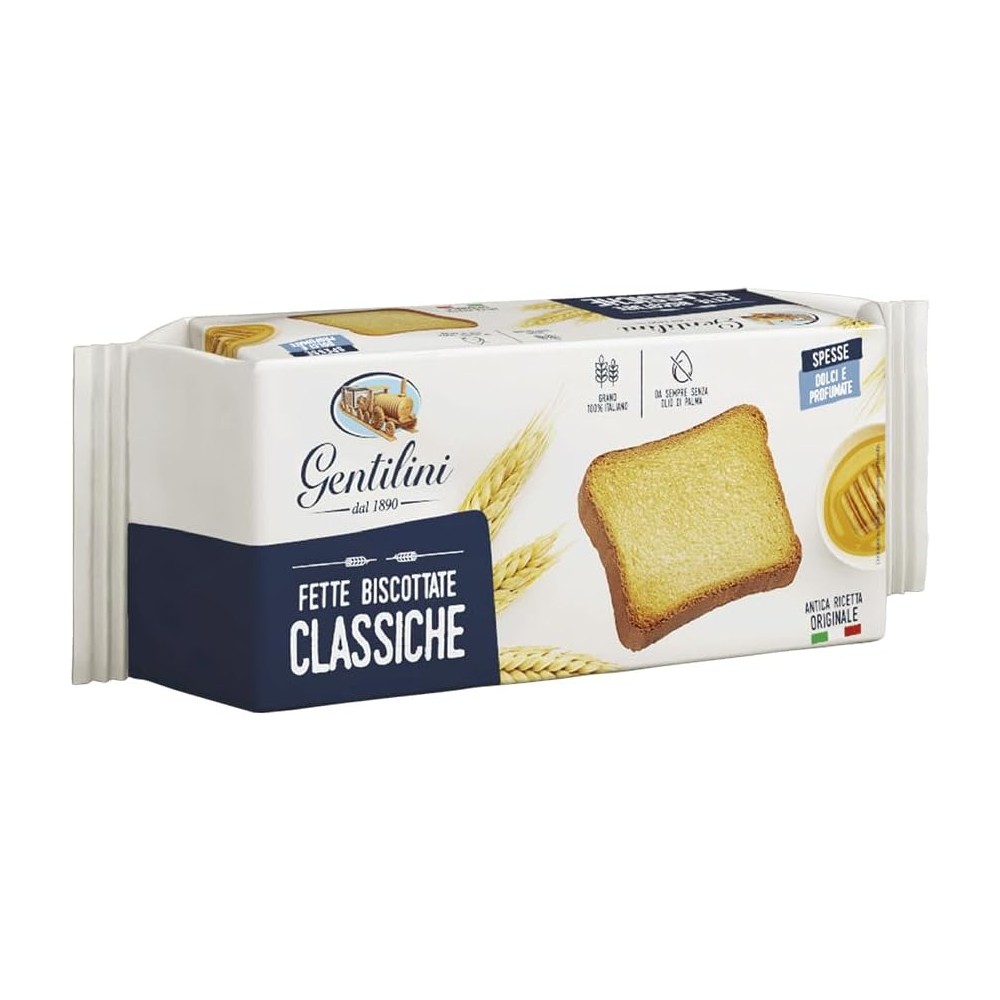 Gentilini Fette Biscottate Classiche Spesse Dolci e Profumate 185g