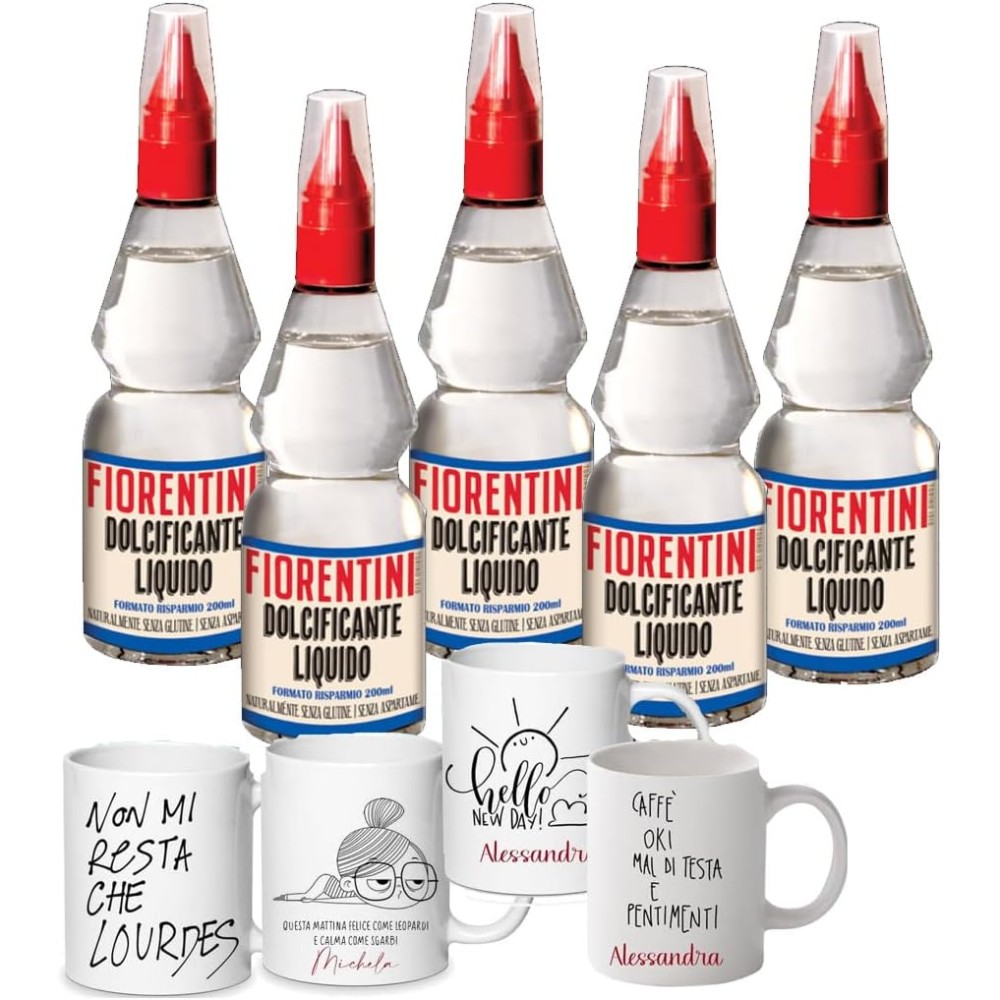 5 Fiorentini Dolcificante Liquido 200 ml + tazzina personalizzabile