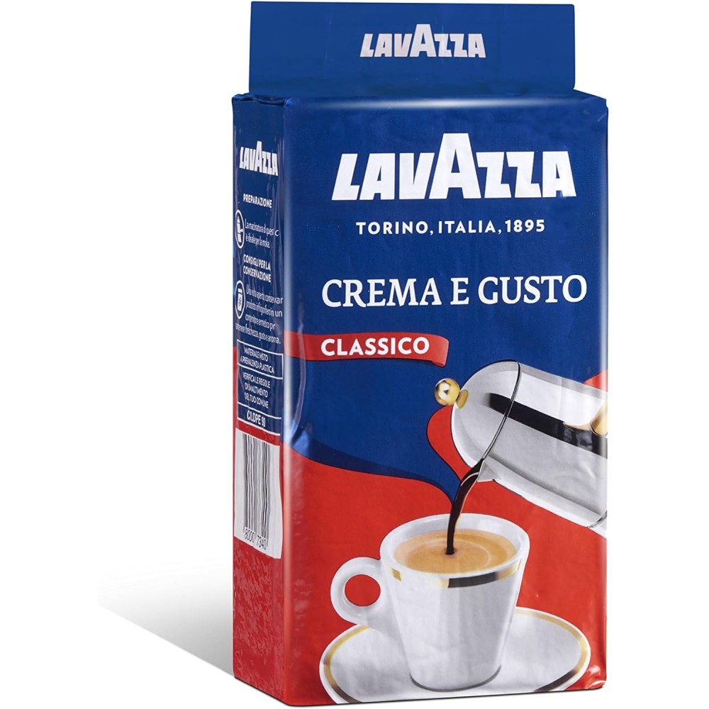Lavazza Caffè Macinato Crema e Gusto - 4 confezioni da 250 grammi [1 Kg]