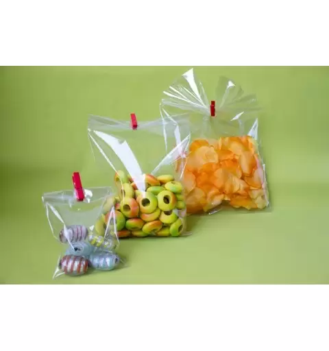 100 PZ BUSTE SACCHETTI IN CELLOPHANE PER ALIMENTI CONFETTI CONFEZIONI 15 X 20 CM