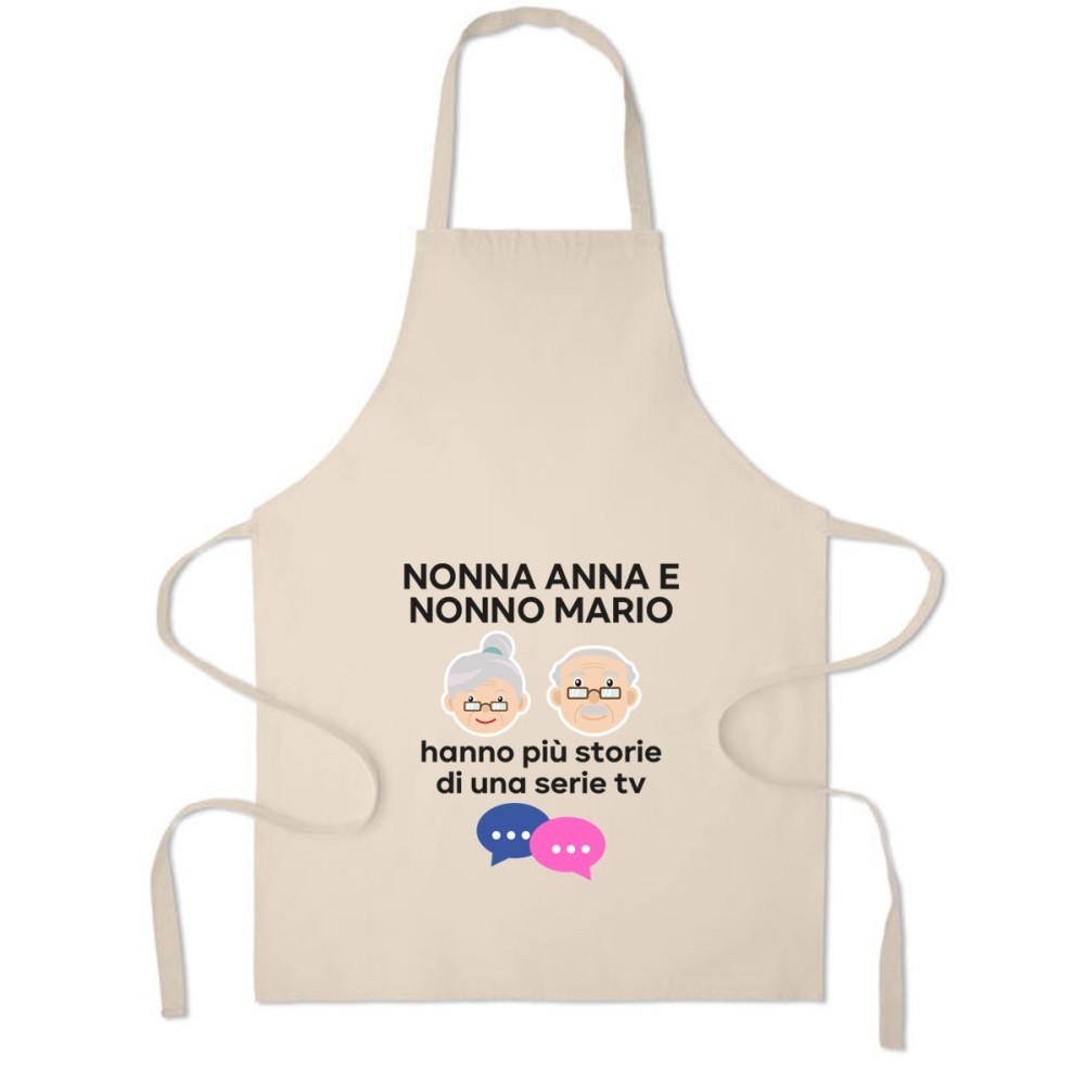 Grembiule personalizzabile "nonno e nonna"