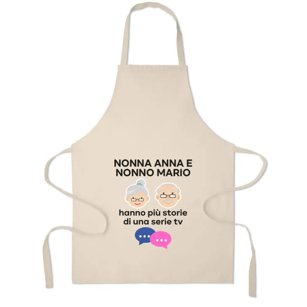 Grembiule personalizzabile "nonno e nonna"