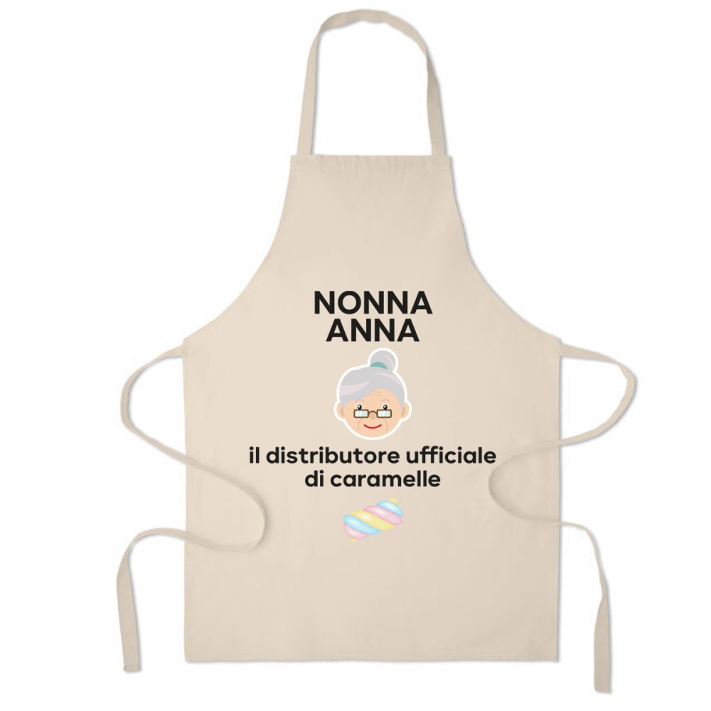 Grembiule personalizzabile "nonna distrubutore di caramelle"