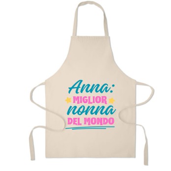 Grembiule personalizzabile "miglior nonna del mondo"