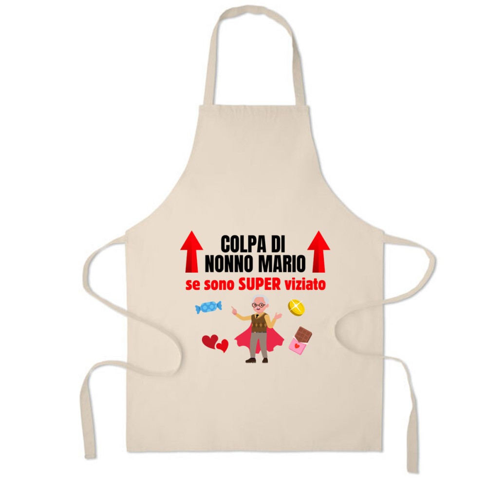 Grembiule personalizzabile "colpa del nonno"
