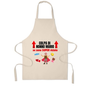 Grembiule personalizzabile "colpa del nonno"