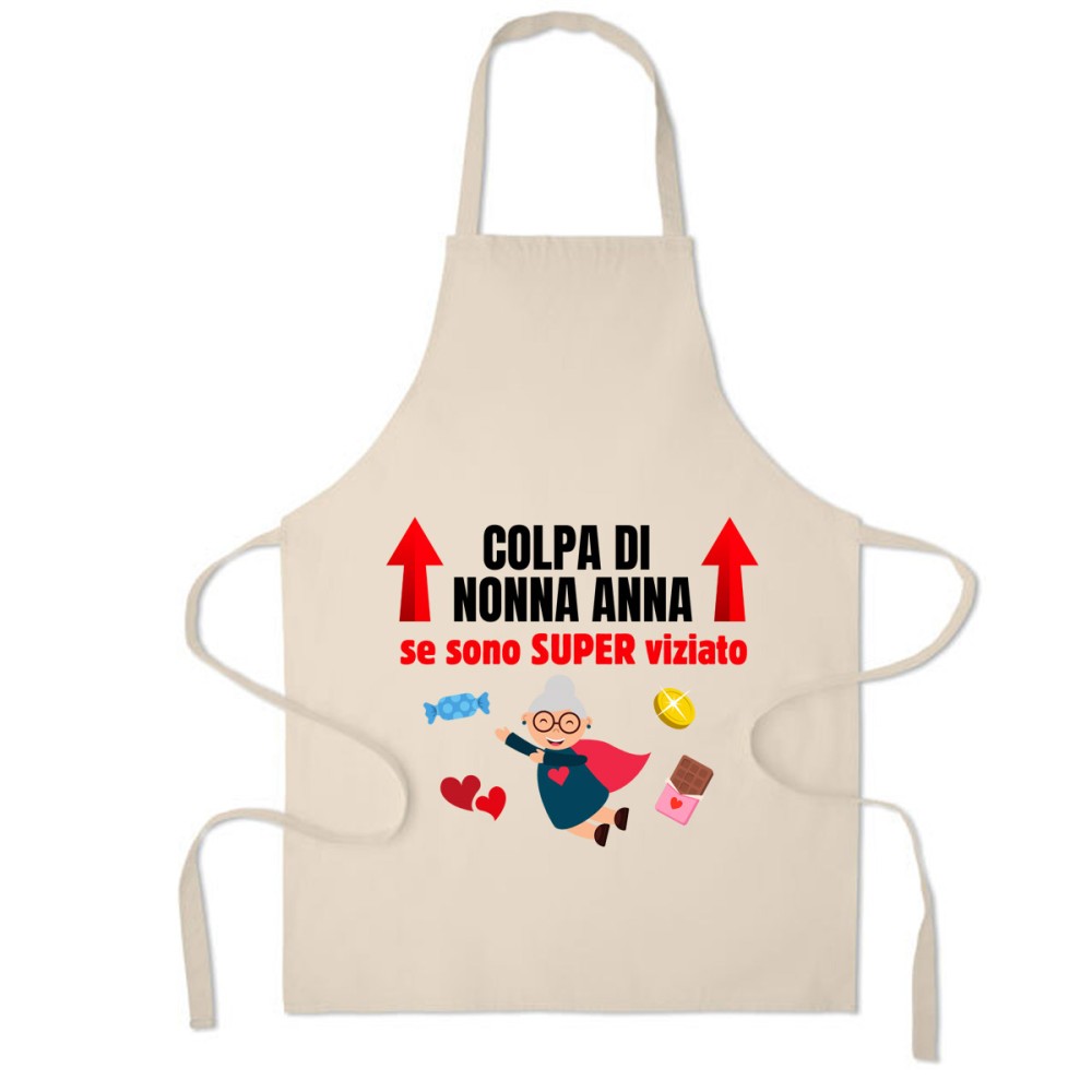 Grembiule personalizzabile "colpa della nonna"