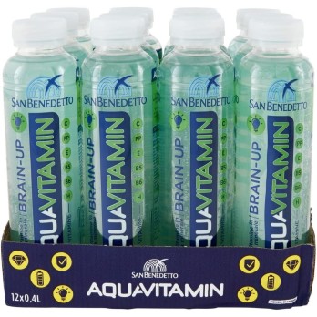 San Benedetto Aquavitamin Brain-Up 400 ml Kiwi, Mela e Melograno 12 pz