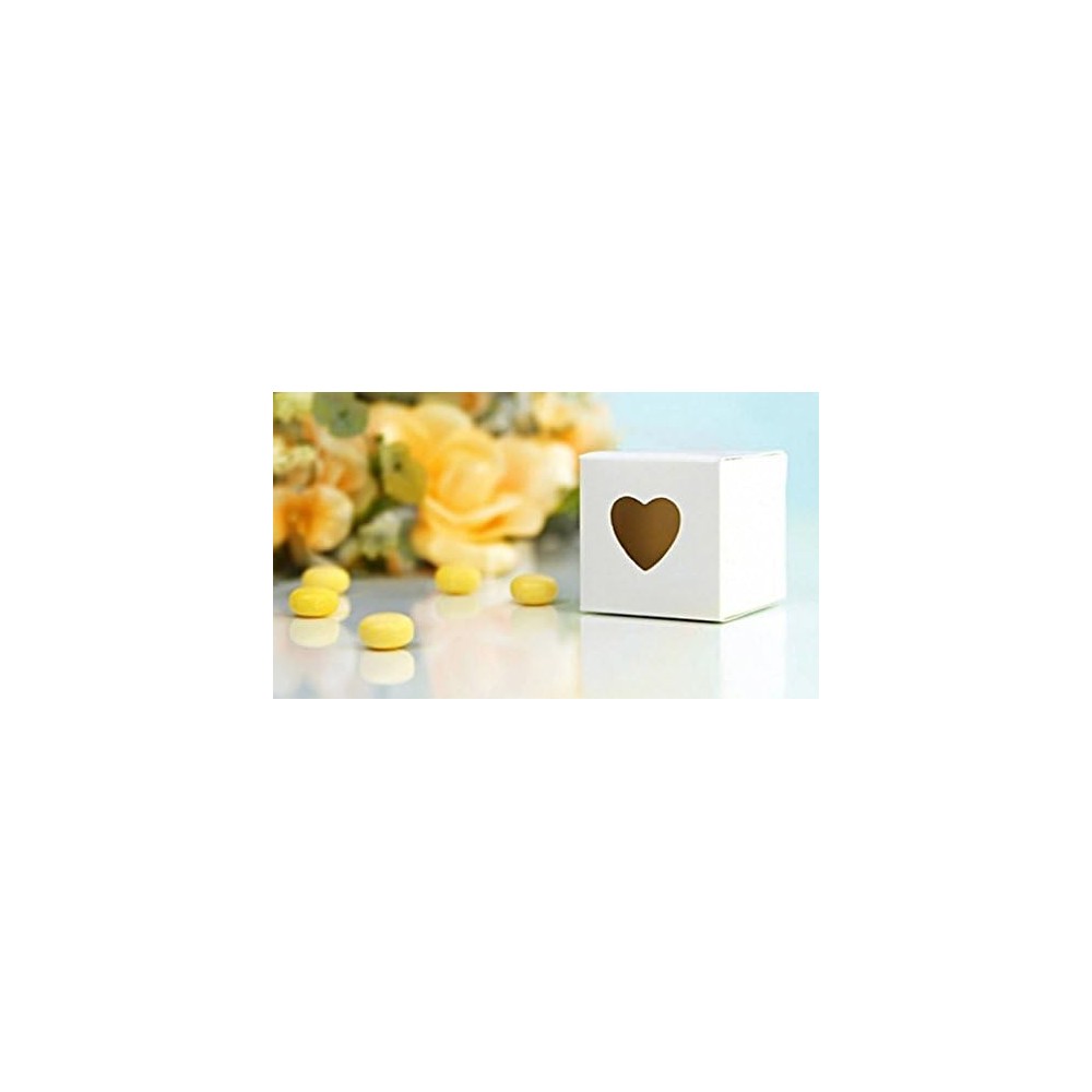 10 SCATOLINE CUBETTO CON CUORE INTAGLIATO PUDP9
