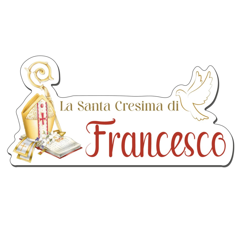 Scritta MDF Cresima personalizzabile
