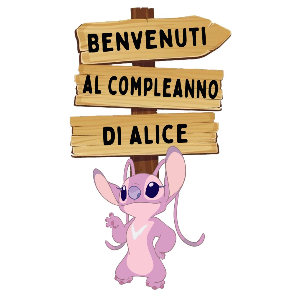 Sagoma decorativa in legno Angel Stitch con frecce personalizzabili - 85 cm
