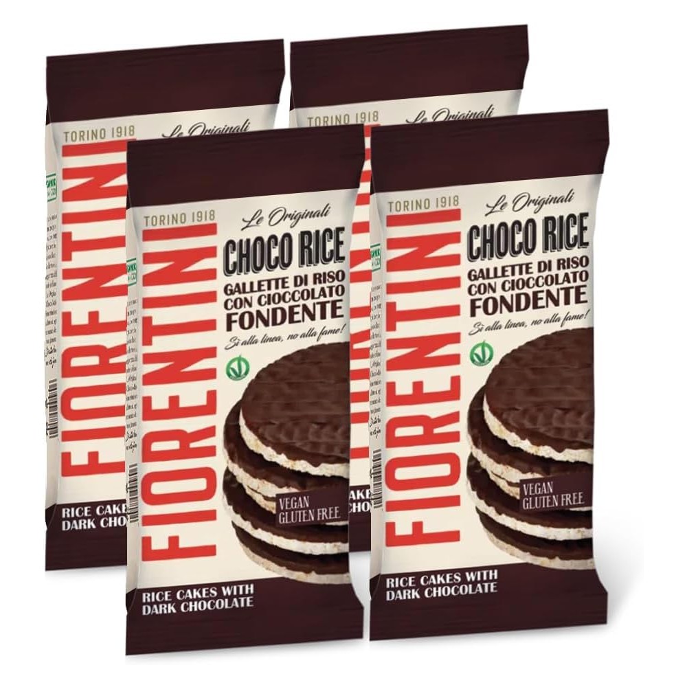 4X Fiorentini Choco Rice Gallette di Riso con Cioccolato Fondente 100g