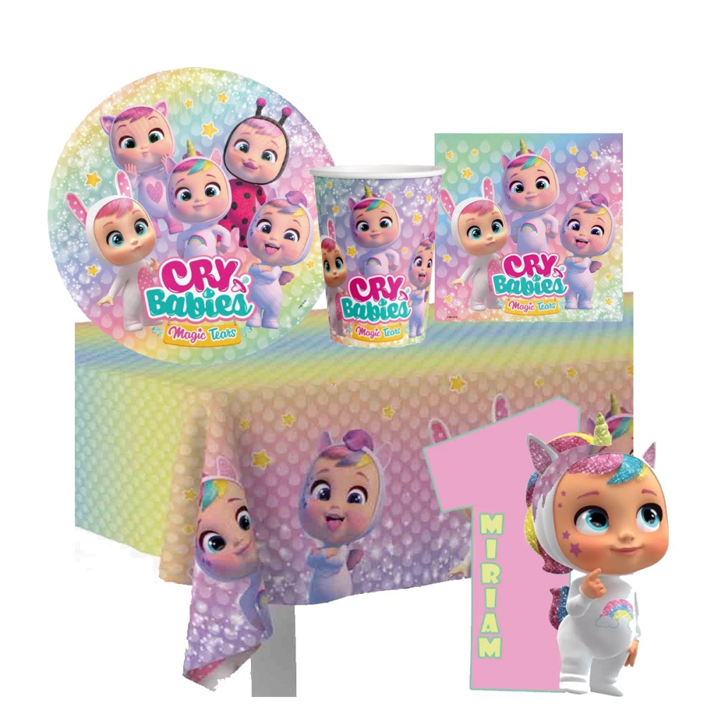 Kit n 81 Addobbi festa Cry Babies con sagoma polistirolo personalizzabile